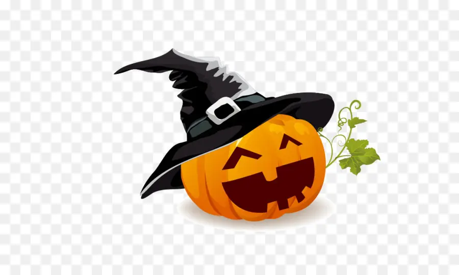 Labu Dengan Topi Penyihir，Jack O' Lantern PNG