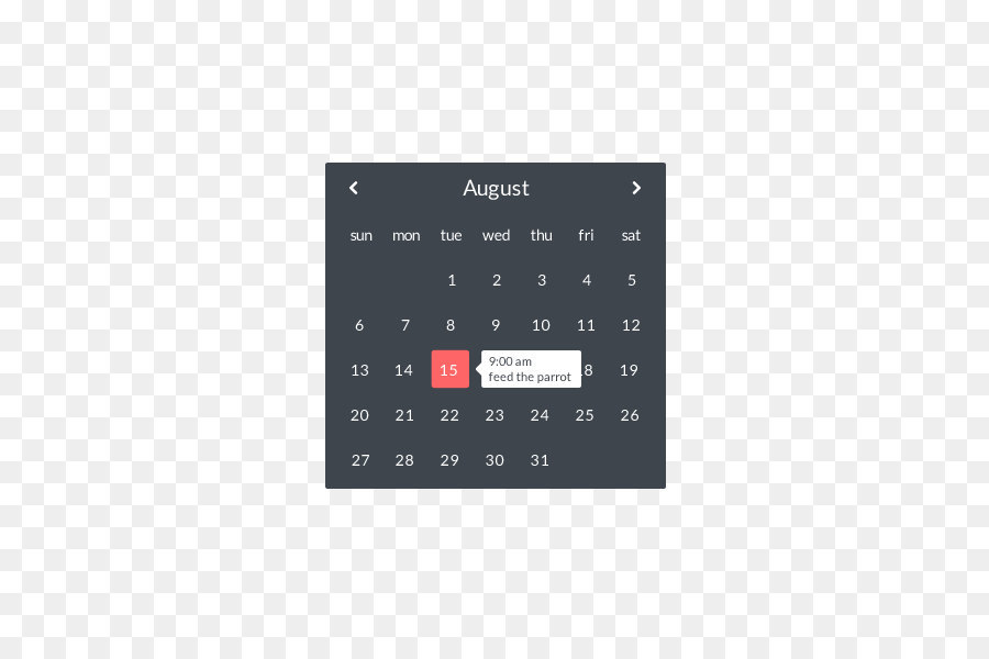 Kalender，Antarmuka Pengguna PNG