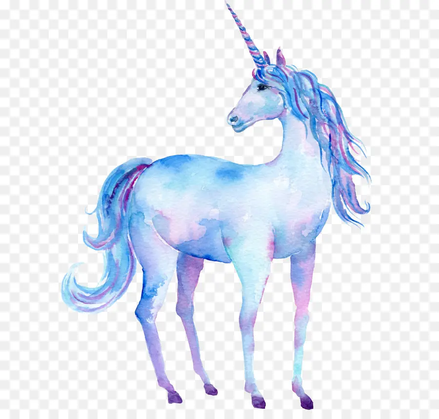 Unicorn Biru，Fantasi PNG