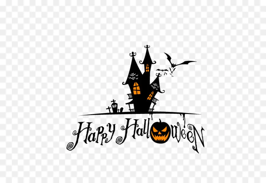 Rumah Halloween，Labu Kuning PNG