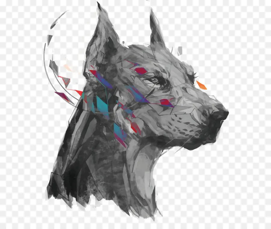 Anjing Abstrak，Abstrak PNG