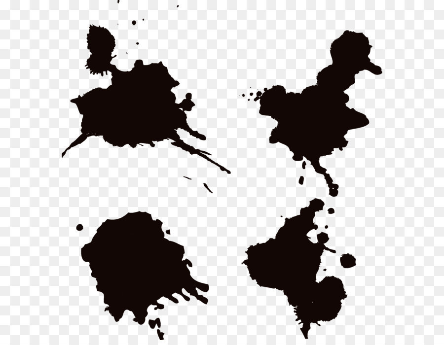 Percikan Tinta Hitam，Tinta PNG