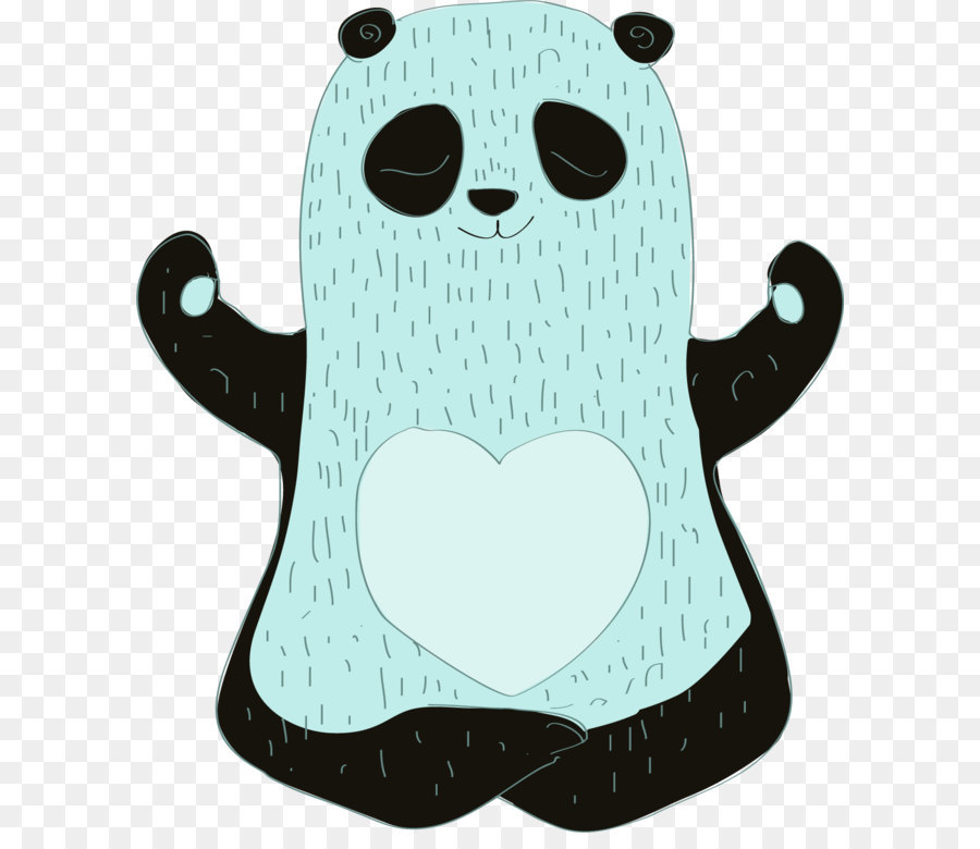 Panda Yang Bermeditasi，Panda PNG