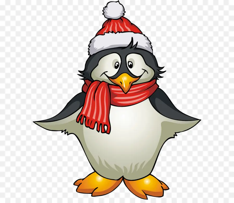 Penguin Dengan Pakaian Musim Dingin，Musim Dingin PNG