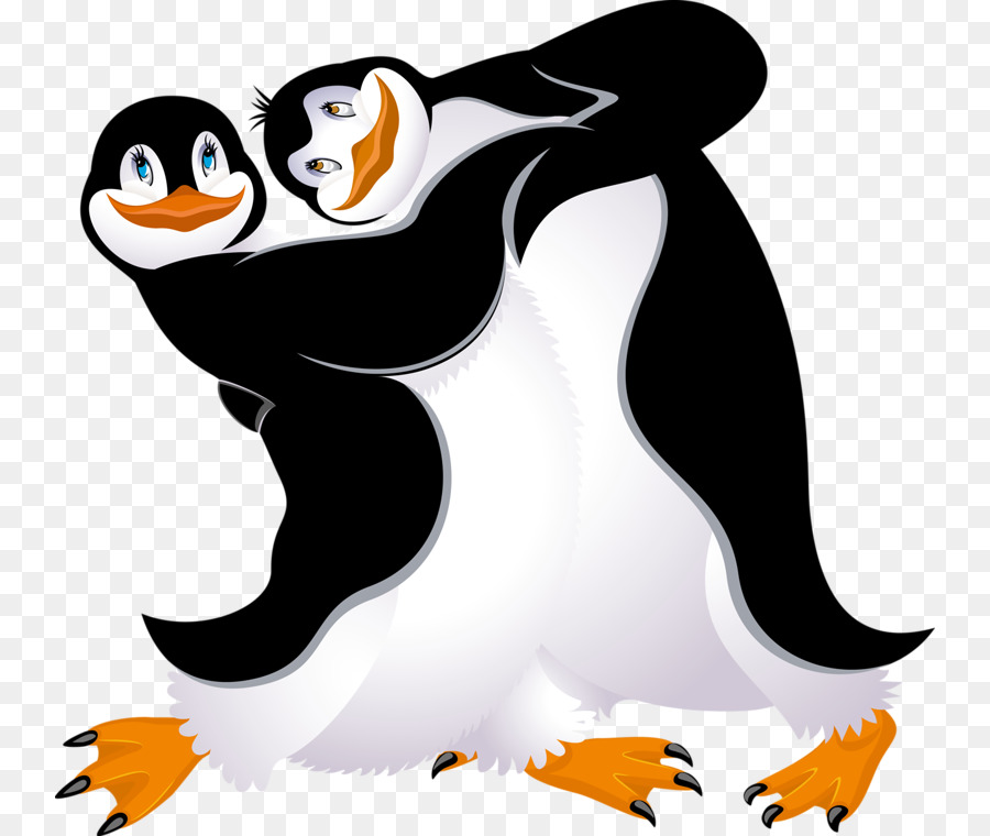 Penguin Menari，Hitam Dan Putih PNG