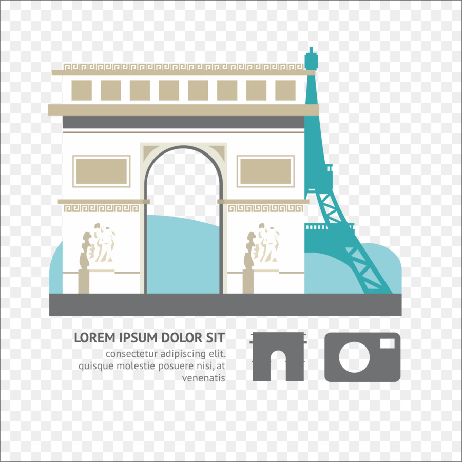 Arc De Triomphe，Menara Eiffel PNG