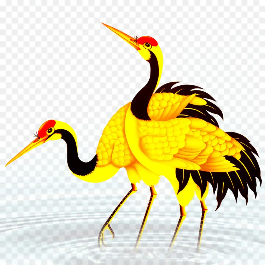 Burung Bangau Kuning，Air PNG