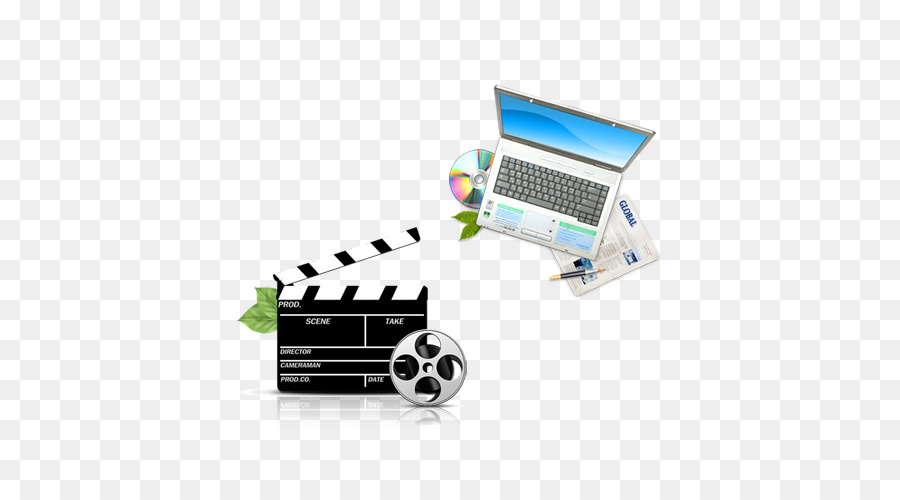 Clapperboard Film Dan Laptop，Film PNG