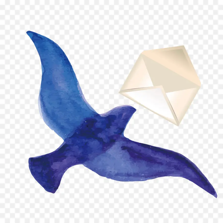 Blue Bird，Amplop PNG