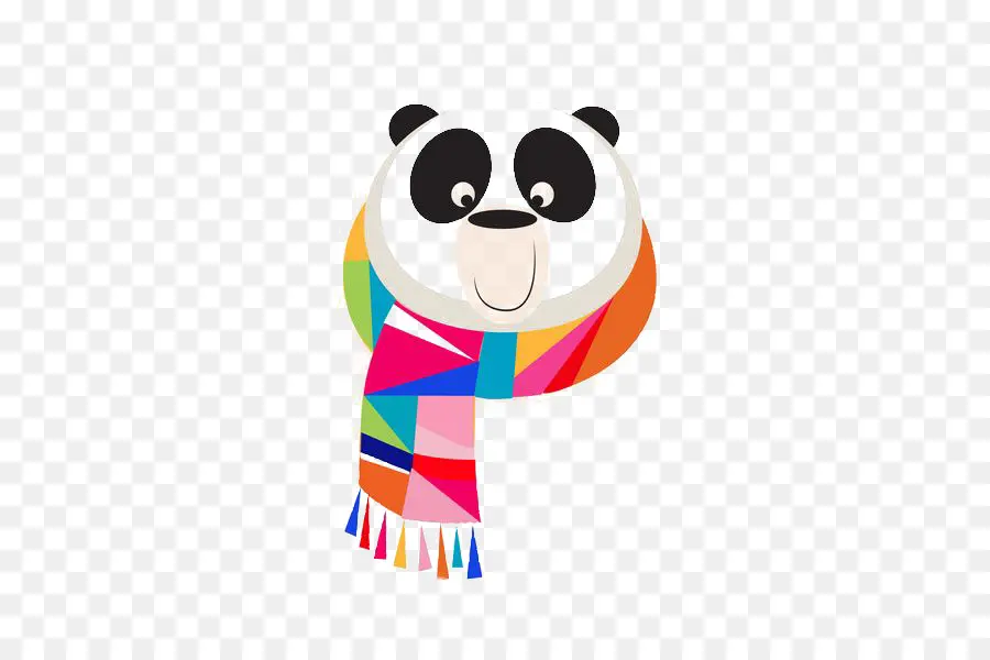 Panda Dengan Syal，Hewan PNG