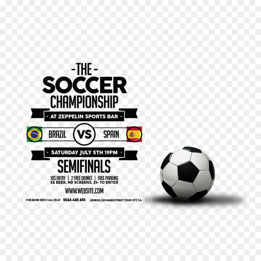 Sepak Bola Poster Dikemas Postscript Gambar Png