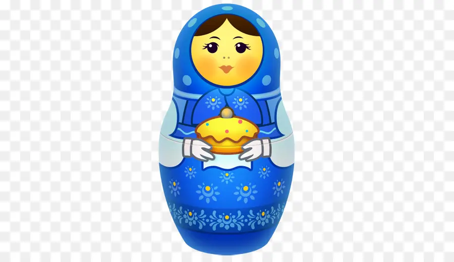 Boneka Matryoshka Biru，Rusia PNG