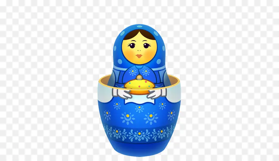 Boneka Matryoshka Biru，Rusia PNG