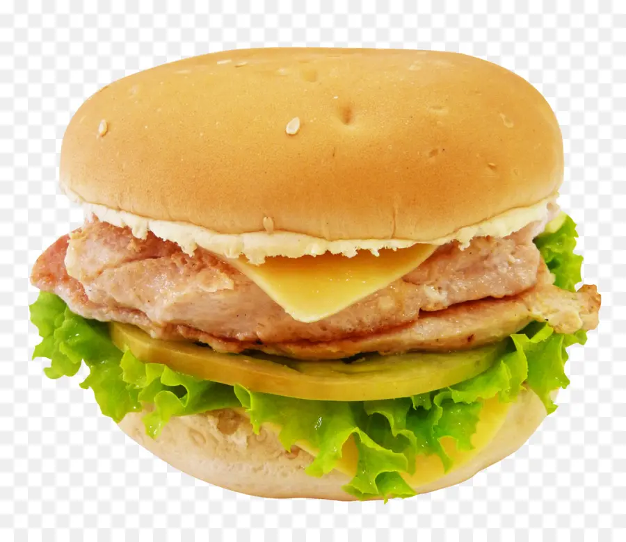 Burger Ayam，Burgernya PNG