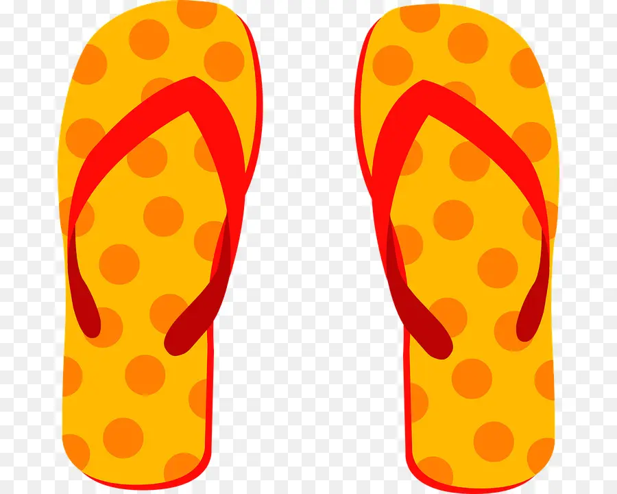 Sandal Jepit Polka Dot，Sandal PNG