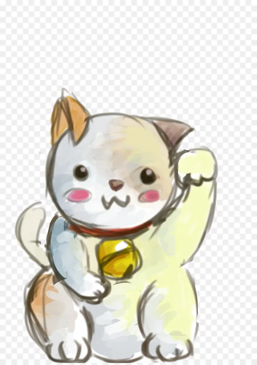 Maneki Neko，Kucing Beruntung PNG