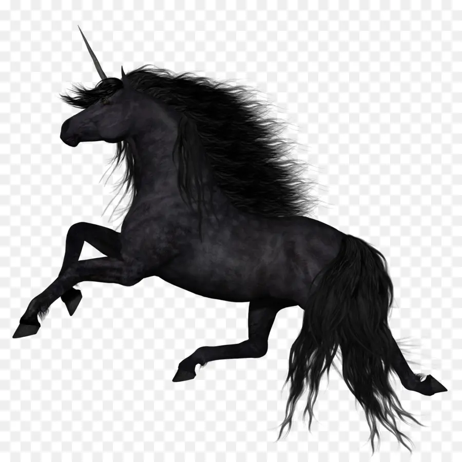 Unicorn Hitam，Mitos PNG