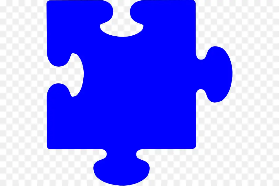 Potongan Puzzle Biru，Gergaji Ukir PNG