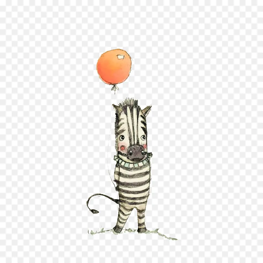 Kartun Zebra，Balon PNG