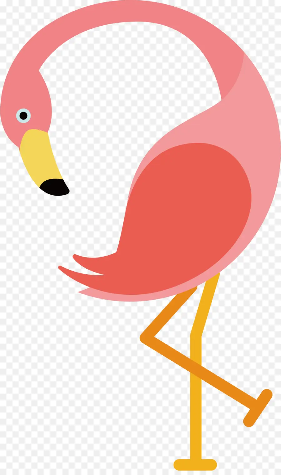 Flamingo，Dikemas Postscript PNG