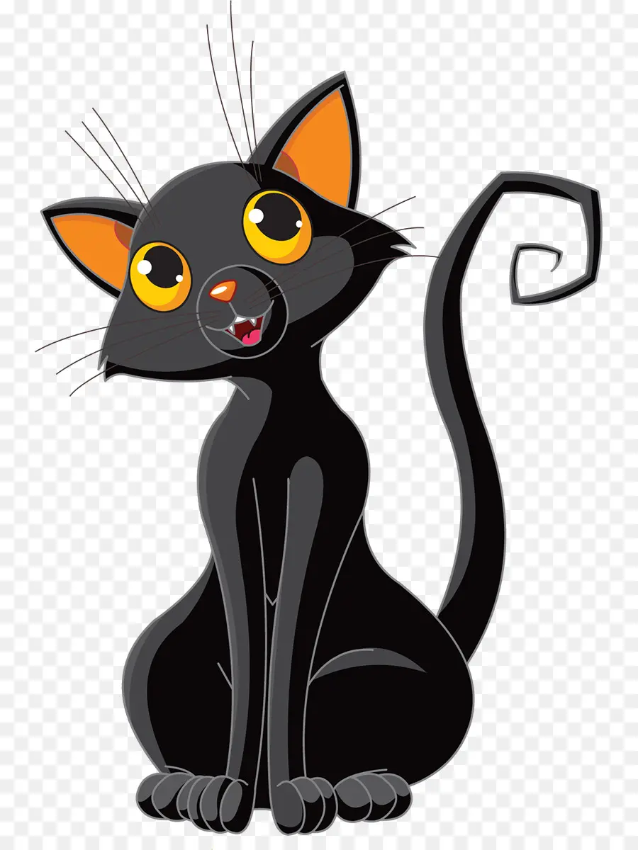 Kucing Hitam，Mata Kuning PNG