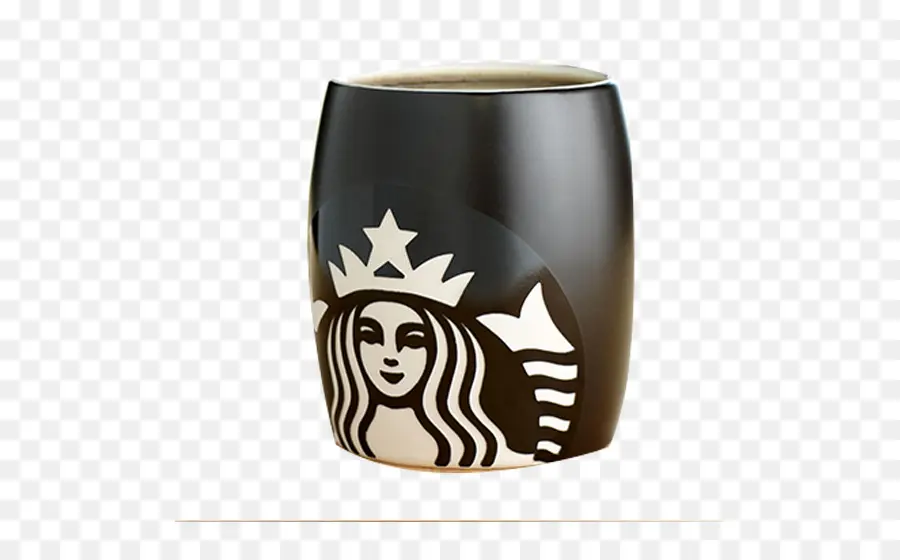 Mug Starbucks Hitam，Logo PNG