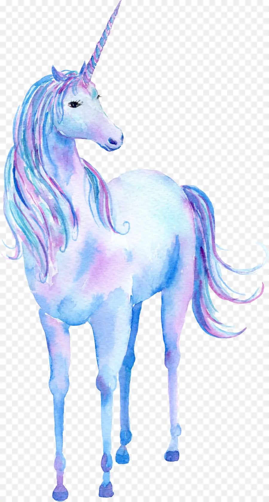 Unicorn Biru，Fantasi PNG