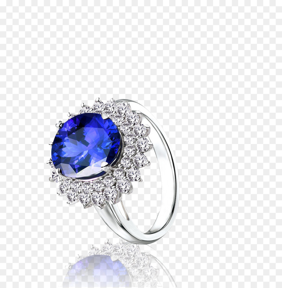 Cincin Permata Biru，Batu Permata PNG