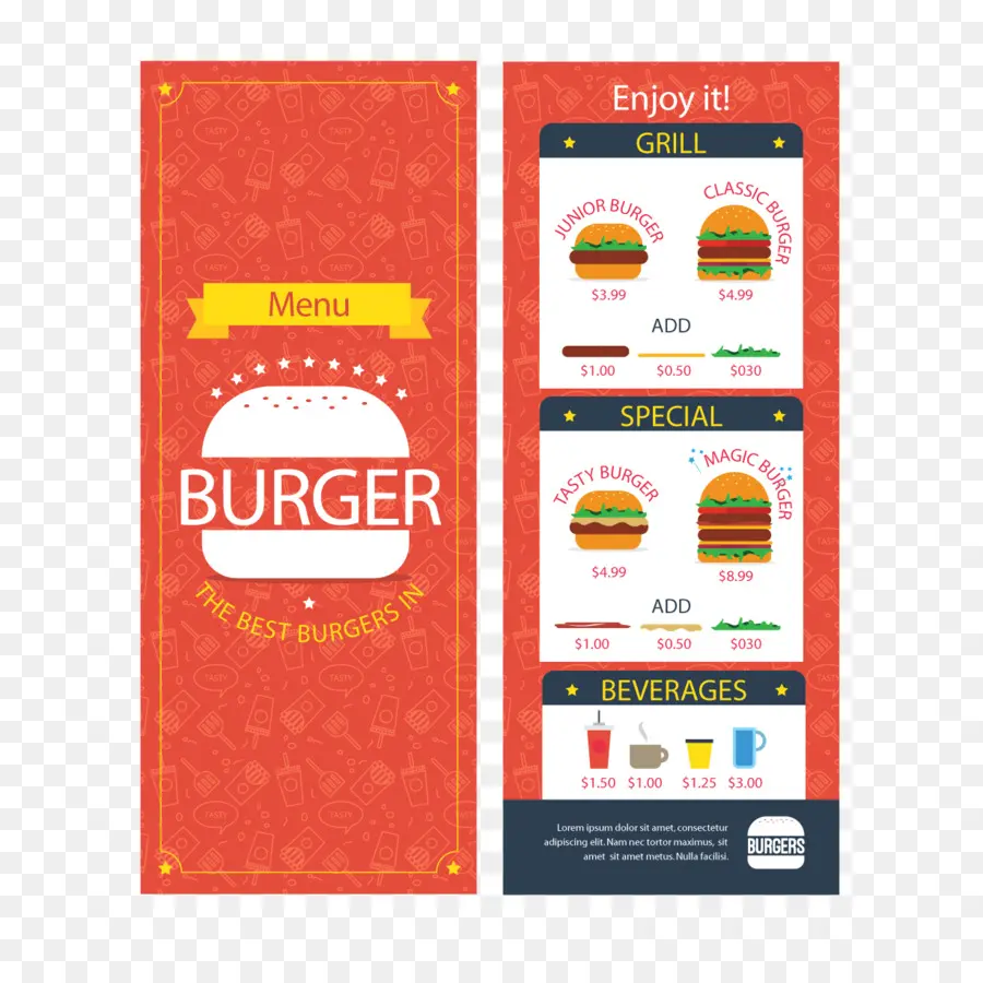 Menu Burgernya，Makanan PNG