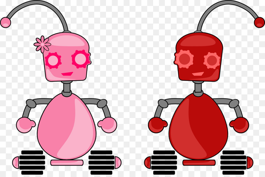 Robot，Robot Merah Muda PNG