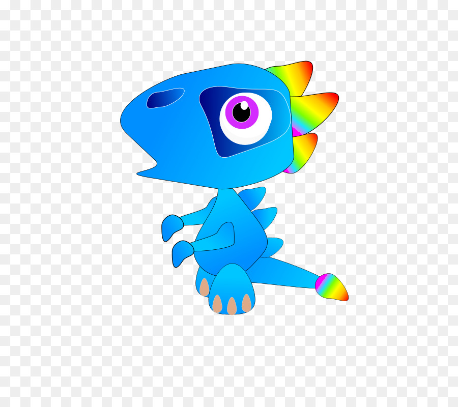 Dinosaurus Kartun，Biru PNG