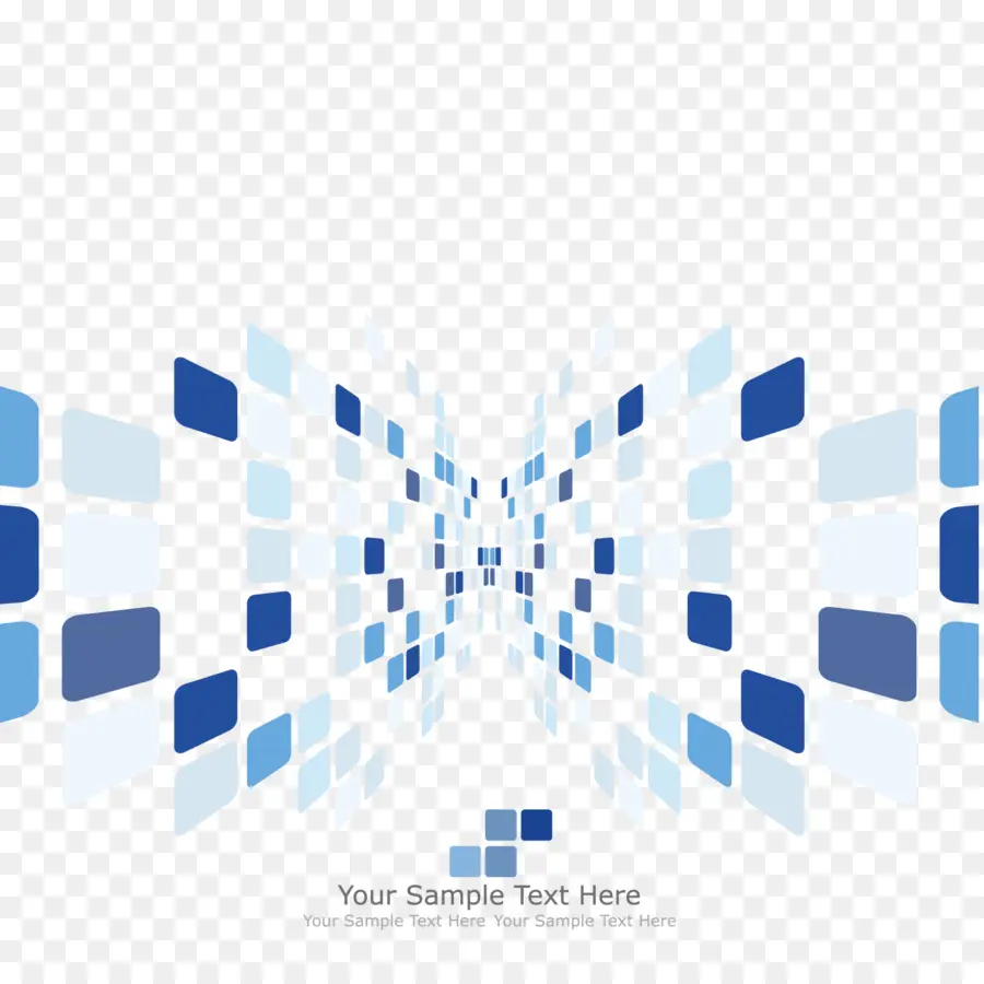 Kotak Biru Abstrak，Geometris PNG