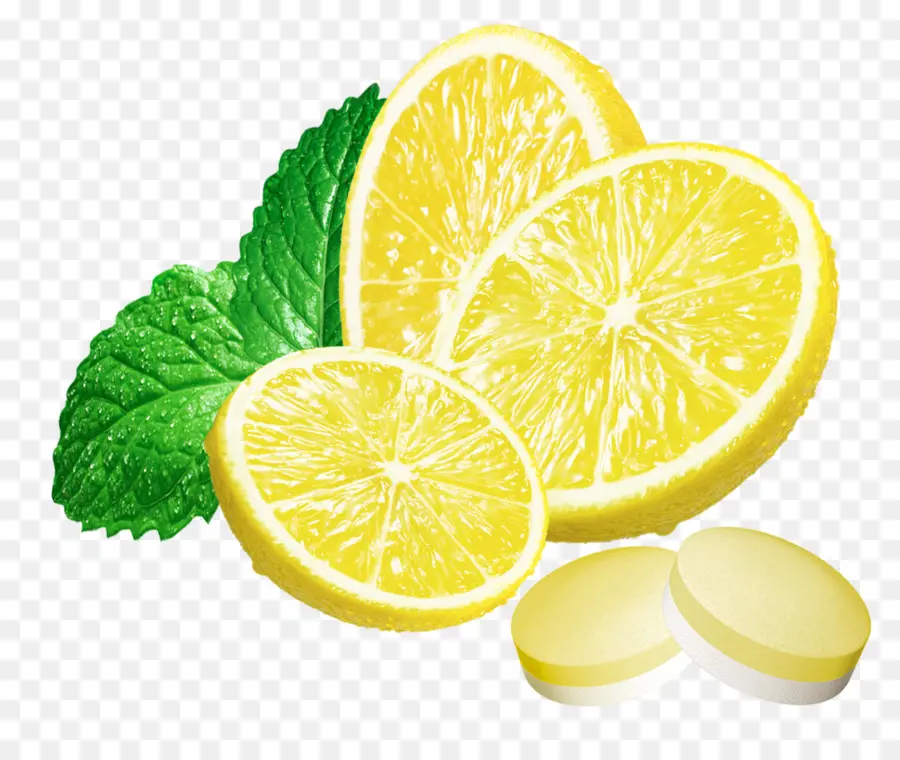 Irisan Lemon，Daun Mint PNG