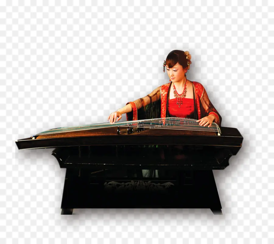 Wanita Memainkan Guzheng，Instrumen PNG