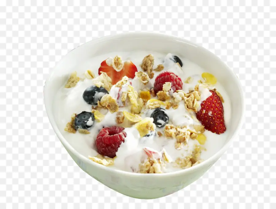 Yogurt Dengan Berry，Granola PNG