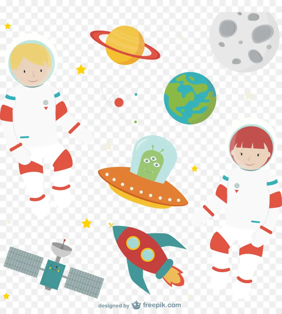 Doodle Luar Angkasa，Astronot PNG