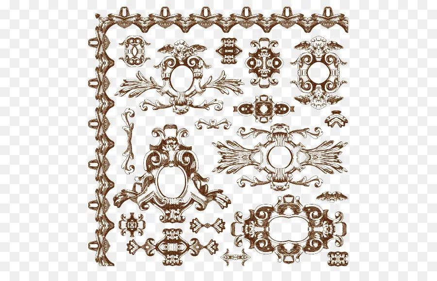 Ornamen，Barok PNG