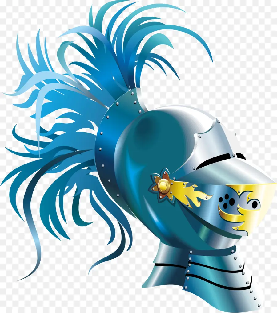 Helm Ksatria，Bulu Biru PNG