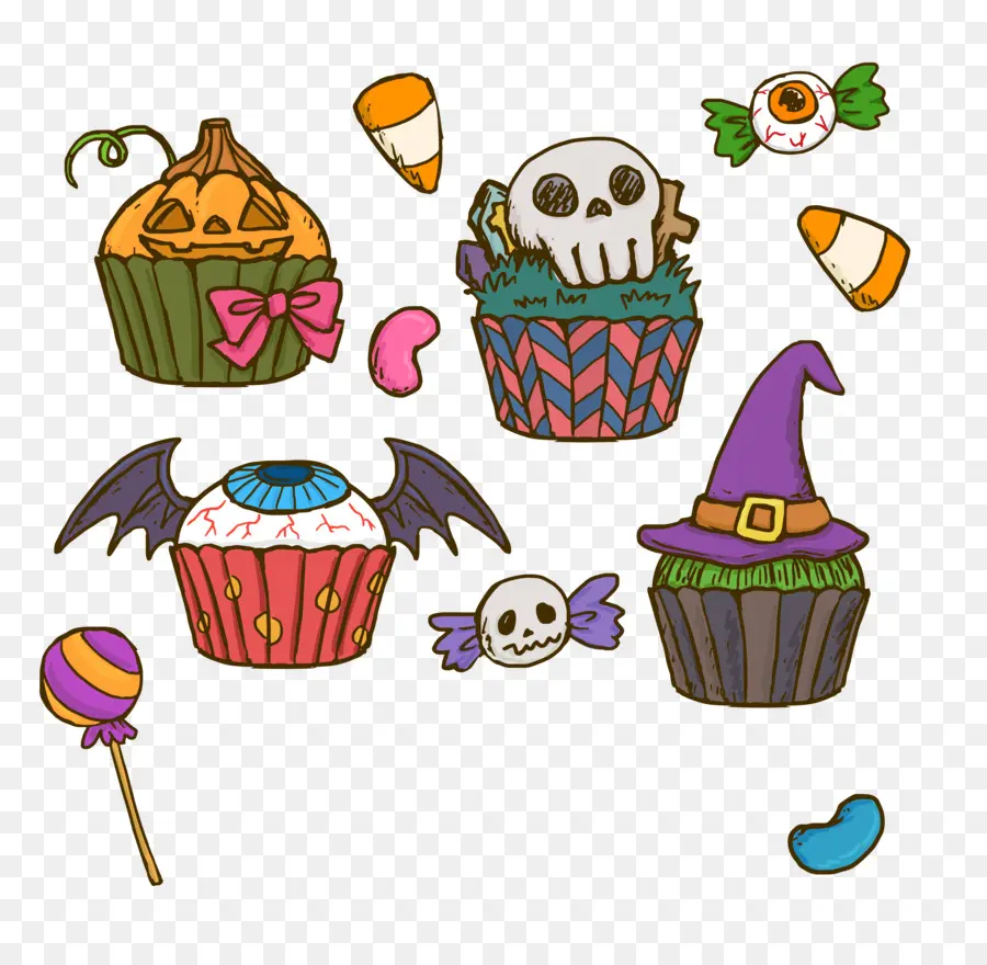 Halloween Kue，Cupcake PNG