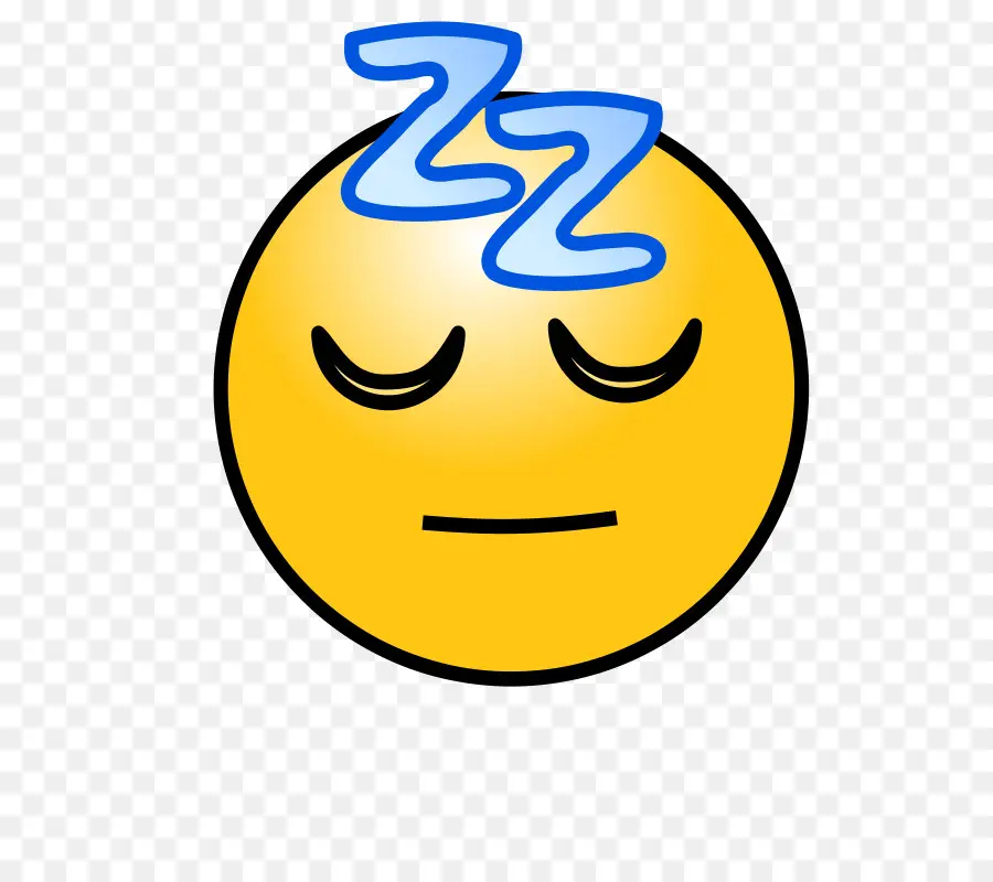 Emoji Tidur，Kuning PNG