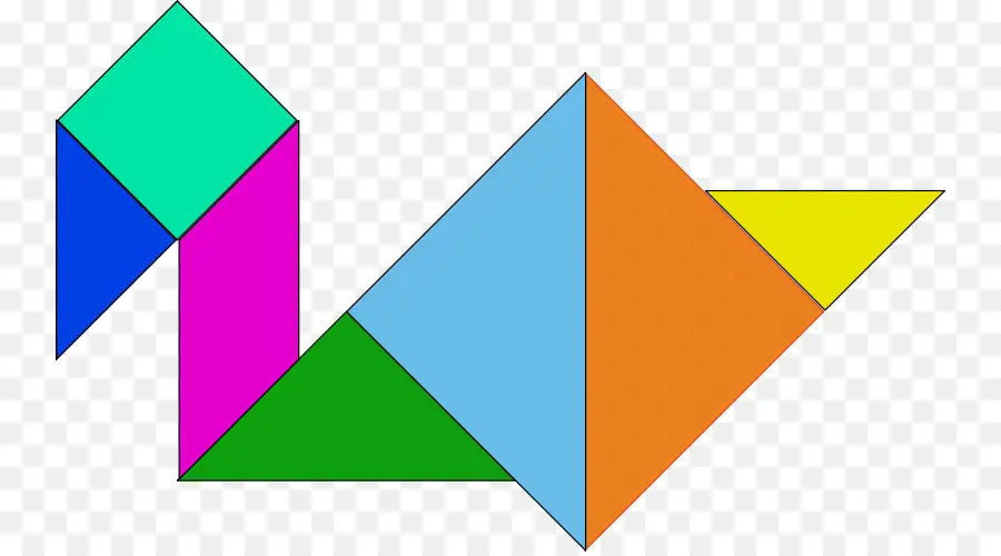 Tangram，Berwarna Warni PNG