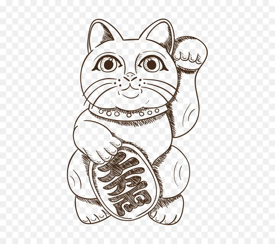 Kucing Beruntung，Maneki Neko PNG