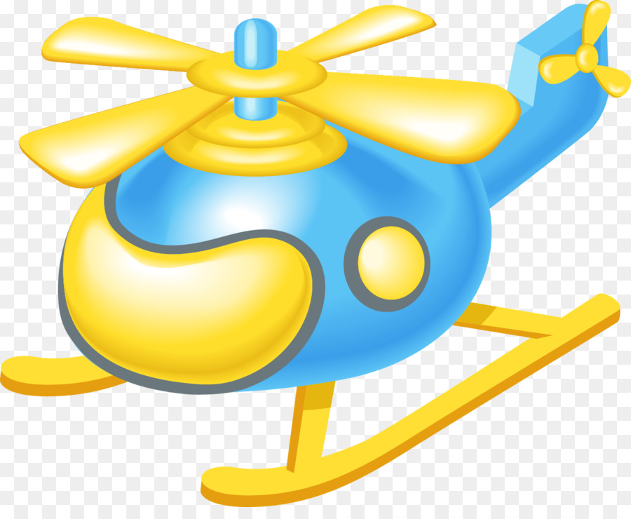 Helikopter Biru Dan Kuning，Helikopter PNG