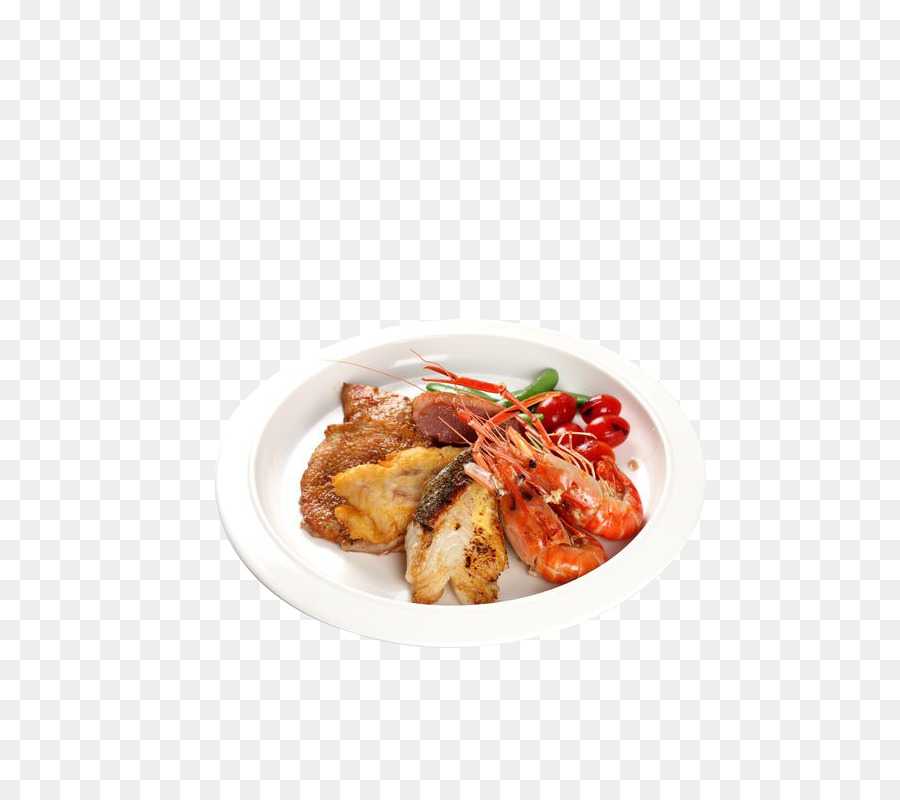 Piring Makanan Laut，Udang PNG