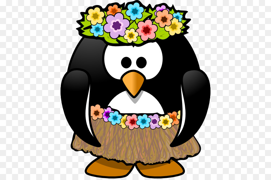 Penguin Dengan Rok Hula，Hula PNG