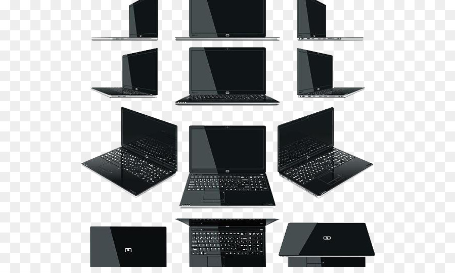 Laptop Hitam，Komputer PNG