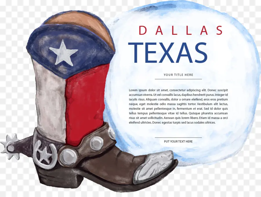 Sepatu Bot Koboi，Texas PNG