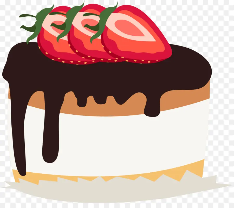 Kue Cokelat，Strawberry Krim Kue PNG