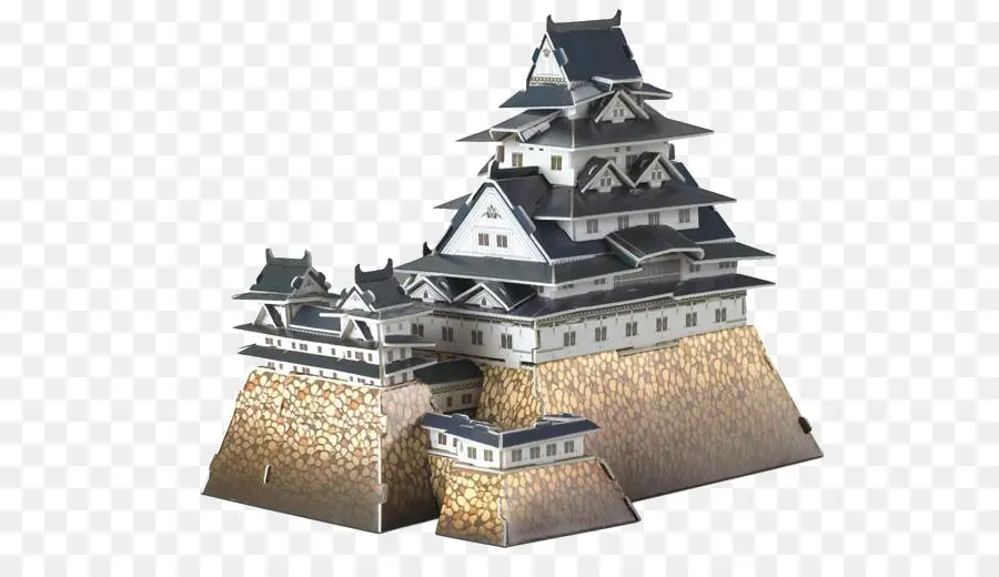 Kastil Himeji，Puzz 3d PNG