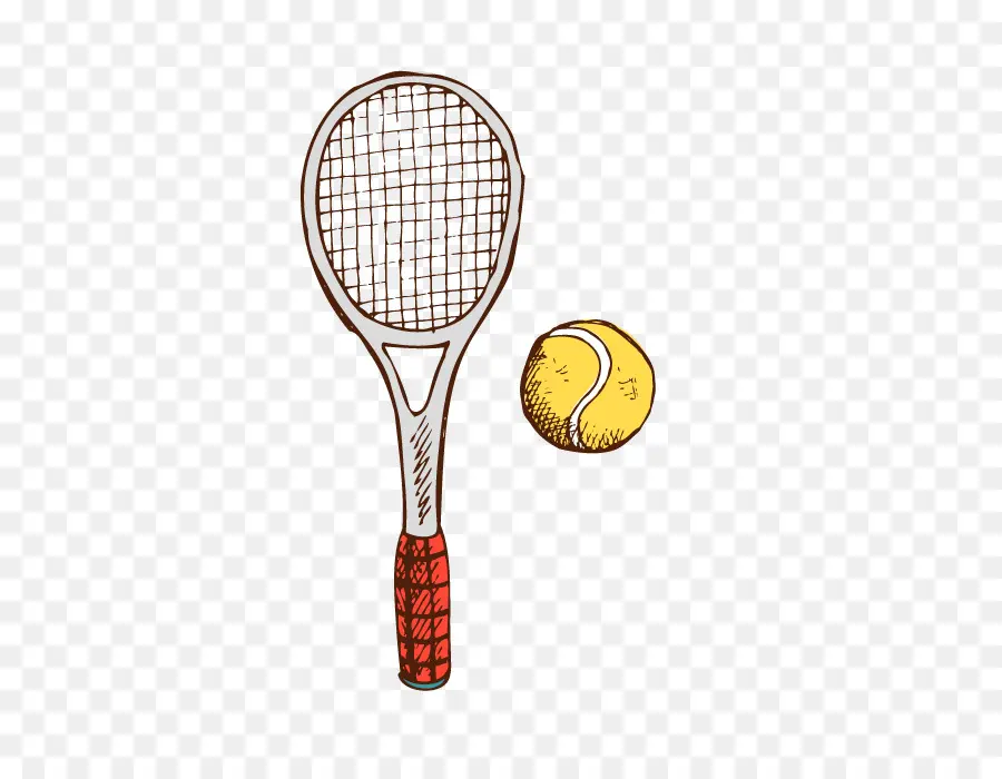 Raket Tenis，Bola Tenis PNG